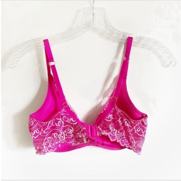 Victoria's Secret Very Sexy push up bra pink lace underwire unpadded - Picture 8 of 8